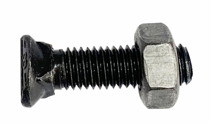 Bullone testa ovale M10x60 con dado confezione da 25 pezzi