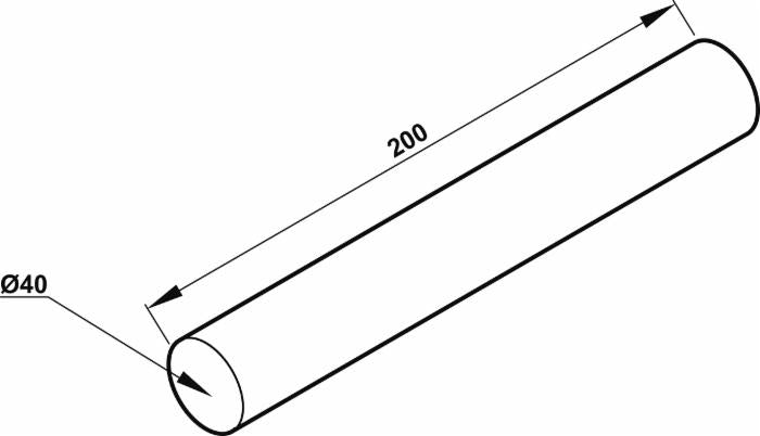Sospensione elastica per disco frangizolle Ø 40mm lunghezza 200mm