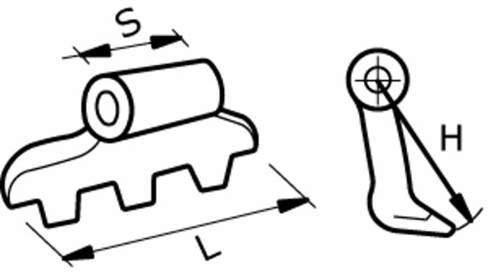 Mazza trincia 155x110mm attacco 90mm e foro 20,5mm