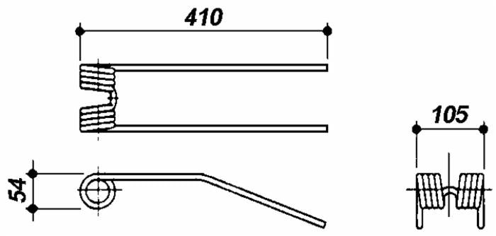 Dente girello adattabile Fort 53122269 filo 9 confezione da 3 pezzi