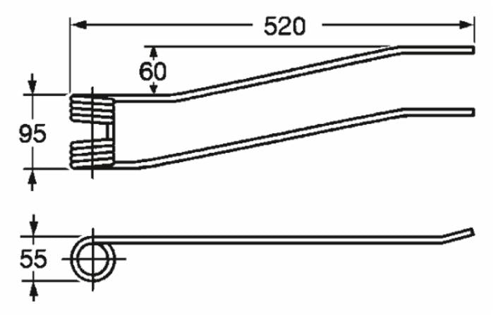 Dente giroandanatore dx adattabile Acma - Faima filo 8