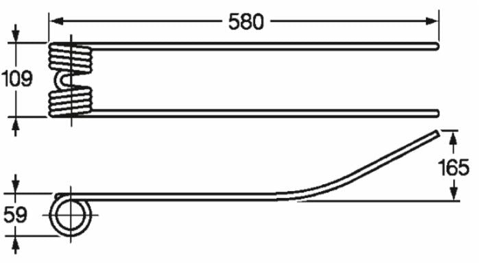 Dente giroandanatore adattabile Ceccato filo 9