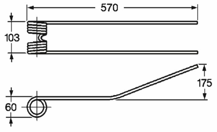 Dente giroandanatore adattabile Corma filo 8,5