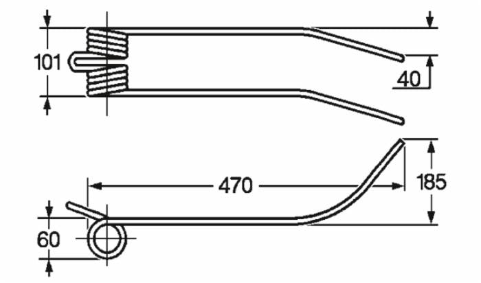 Dente giroandanatore adattabile Sama Faima filo 8,5