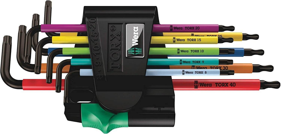 Wera 967 SPKL / 9 Torx BO Set chiavi a L Multicolore BlackLaser