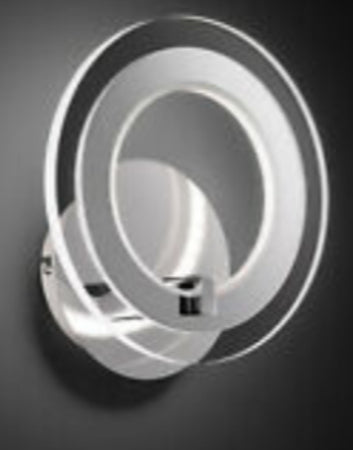 WOFI--LAMPADA-ANELLO-DA-PARETE-LED-23X11CM---9W--800LUMEN--3000KCROMO/ACRILICO