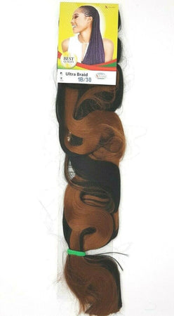 X-Pression Nigeria Extension per Capelli - Allungamento Artificiale per Treccine Colour # 1 B/30 . X- Pression