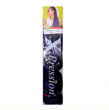 X-Pression Nigeria Extension per Capelli - Allungamento Artificiale per Treccine Colour #1 B/violet . X- Pression