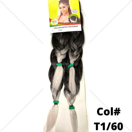 X-PRESSION NIGERIA EXTENSION PER CAPELLI - ALLUNGAMENTO ARTIFICIALE PER TRECCINE COLOUR T1/60 .