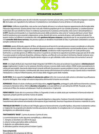 X5 - Integratore Naturale Per Dimagrimento, Sazietà E Bruciatura Dei Grassi Dimagranti Brucia Grassi Potenti 5-htp 60 Compresse Dieta Forte Perdita Di Peso Salute e cura della persona/Alimentazione e nutrizione/Prodotti dimagranti e perdita di peso/Soppressori dell'appetito Beauty Fashion Store - Palermo, Commerciovirtuoso.it