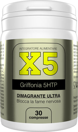 X5 - Integratore Naturale Per Dimagrimento, Sazietà E Bruciatura Dei Grassi Dimagranti Brucia Grassi Potenti 5-htp 60 Compresse Dieta Forte Perdita Di Peso Salute e cura della persona/Alimentazione e nutrizione/Prodotti dimagranti e perdita di peso/Soppressori dell'appetito Beauty Fashion Store - Palermo, Commerciovirtuoso.it