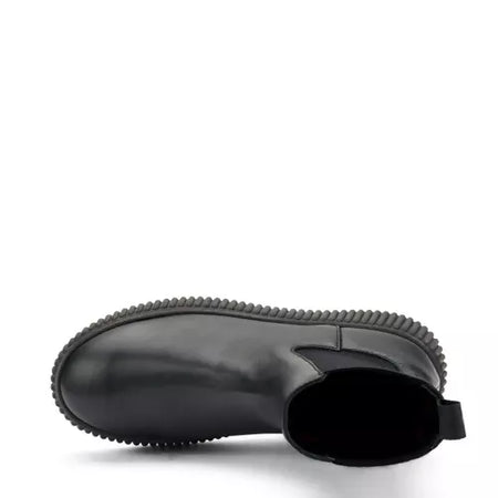 Frau Donna Beatles in pelle con suola scanalata