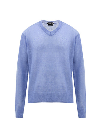 Tom Ford Maglione V-Neck in Mohair da uomo