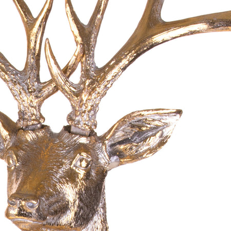 Renna in resina Oro pupazzo natalizio decorazione per interno ed esterno in piedi