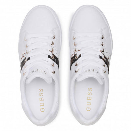 Guess Sneakers Donna Fl5reeele12 Lacci Suola In Gomma Scarpa Casual Sportiva Da Ginnastica Fashion Sneaker Logo Laterale Plateau 2,5 Cm