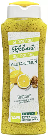 Yari Exfoliant Showergel Gluta-lemon 500ml Gel Doccia Esfoliante Tutti i tipi di Pelle Scrub Gel Americano