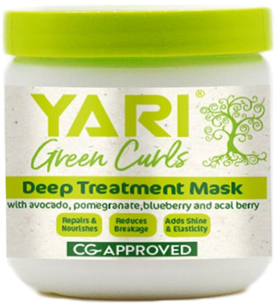 Yari Green Curls Deep Hair Treatment Mask 475ml Maschera per Capelli Idratante Con Avocado Melograno E Mirtilli