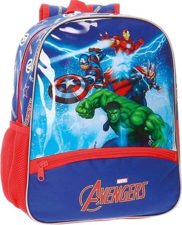 Zainetto-Scuola-Avengers-33-Cm-Zaino-Asilo-Elementari-Bambini-Marvel-Blu-Rosso