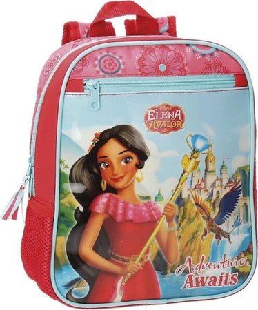 Zainetto-Scuola-Elena-Di-Avalor-28-Cm-Zaino-Asilo-Bambine-Rosso-Azzurro