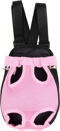 Zaino-Per-Animali-Domestici-Traspirante-Cani-Regolabile-Portatile-Rete-Tg.l-Rosa