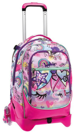 Zaino Scuola Bambine Ragazze Con Trolley Jack-3wd Sj Gang Animali Fantasy Girl, Candy Fuxia 37 X 51 X 27 Cm Seven