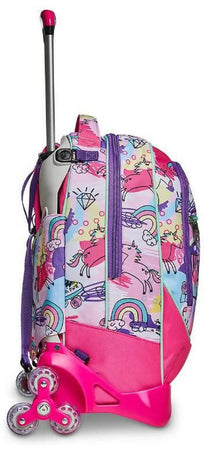 Zaino Scuola Bambine Ragazze Con Trolley Jack-3wd Sj Gang Animali Fantasy Girl, Candy Fuxia 37 X 51 X 27 Cm Seven