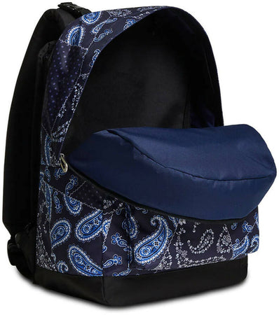 Zaino Scuola Reversible Pockets Seven Blue Cashmere Con Auricolari Zaino per Ragazzi Fantasia