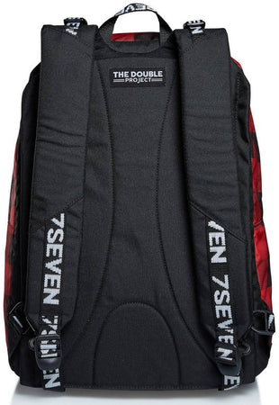 Zaino Scuola Seven Reversibile College Boy Rosso Con Cuffie Zaino Scuola Rosso E Nero Imbottito Con Tasche