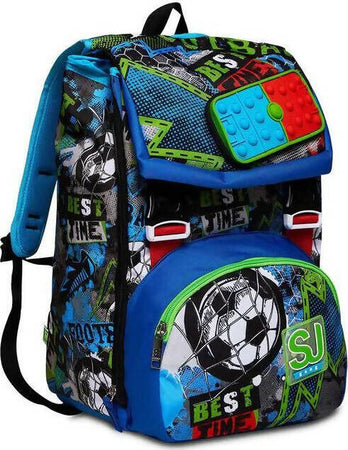 Zaino Scuola Sj Estensibile Big Clack It Boy per La Scuola Cancelleria e prodotti per ufficio/Scuola e materiale didattico/Materiale scolastico/Cartelle e zaini per la scuola/Zaini per ragazzi Cartoleria Deja Vu - Crotone, Commerciovirtuoso.it
