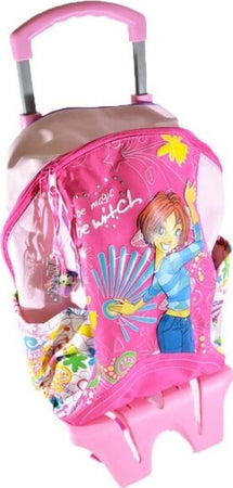 Zaino-Trolley-Big-Witch-Rosa-E-Fucsia-Schienale-Imbottito-Con-Manico-Estraibile