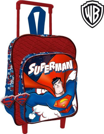 Zaino-Trolley-Superman-Warner-Bros-Originale-Asilo-Scuola-Bambini-Viaggi-30-Cm