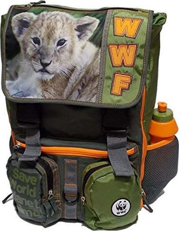Zaino-WWF-Adventure-Boy-Estensibile-con-Gadget-Borraccia-Zainetto-Scuola-Ragazzi