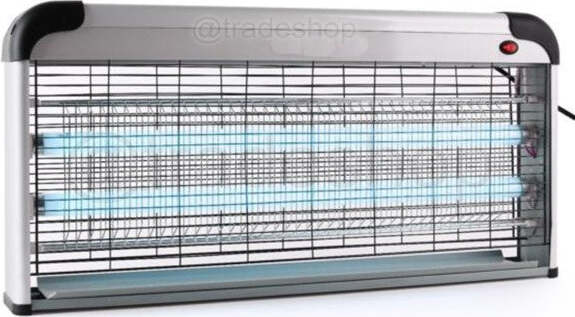Zanzariera-Elettrica-Due-Lampade-A-Fluorescenza-40w-Bk-l40-Per-Zanzare-E-Insetti