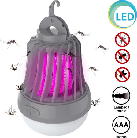 Zanzariera-Elettrica-Torcia-Lampada-LED-da-Campeggio-Anti-Zanzare-Batteria-AAA