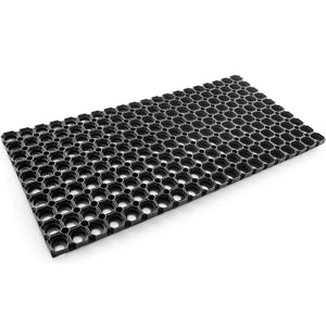 Zerbino Multiuso in Gomma - Antiscivolo, Resistente e Drenante 40X80cm Nero Forato Eternal Parquet