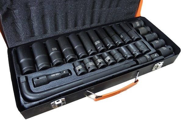 Kit 27 Bussole/boccole Adattatore Rinforzate Per Avvitatore Pneumatico Da 1/2" Fai da te/Utensili elettrici e a mano/Utensili a mano/Chiavi e chiavi inglesi/Set di chiavi inglesi Trade Shop italia - Napoli, Commerciovirtuoso.it