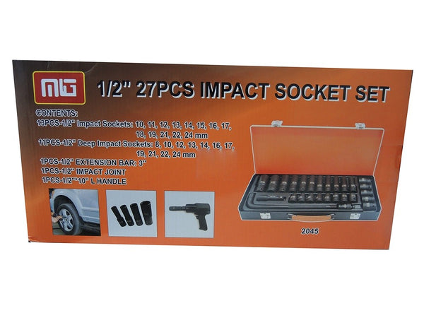 Kit 27 Bussole/boccole Adattatore Rinforzate Per Avvitatore Pneumatico Da 1/2" Fai da te/Utensili elettrici e a mano/Utensili a mano/Chiavi e chiavi inglesi/Set di chiavi inglesi Trade Shop italia - Napoli, Commerciovirtuoso.it