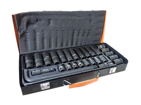 Kit 27 Bussole/boccole Adattatore Rinforzate Per Avvitatore Pneumatico Da 1/2" Fai da te/Utensili elettrici e a mano/Utensili a mano/Chiavi e chiavi inglesi/Set di chiavi inglesi Trade Shop italia - Napoli, Commerciovirtuoso.it