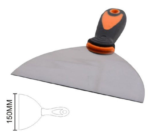 Spatola Pareti In Acciaio 6" 150 Mm Manico Antiscivolo Comoda Impugnatura 90423 Fai da te/Utensili elettrici e a mano/Utensili a mano/Spatole Trade Shop italia - Napoli, Commerciovirtuoso.it