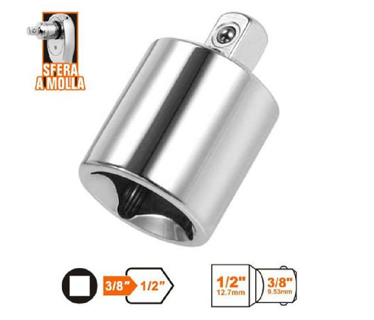 Adattatore Attacco Quadrato 3/8" Per Chiavi A Bussola 1/2" Sfera A Molla 57217 Fai da te/Utensili elettrici e a mano/Utensili a mano/Bussole e set di bussole/Corredi di bussole/Standard Trade Shop italia - Napoli, Commerciovirtuoso.it
