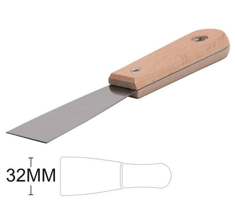 Spatola Per Pareti In Acciaio 32mm Ferramenta Con Maniglia In Legno 1.5" 90425 Fai da te/Utensili elettrici e a mano/Utensili a mano/Raschietti Trade Shop italia - Napoli, Commerciovirtuoso.it