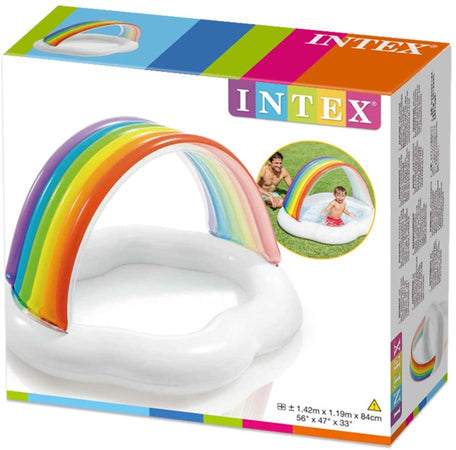 Piscina gonfiabile "Arcobaleno Baby" con parasole per bambini 142 X 119 X h 84 cm Giochi e giocattoli/Sport e giochi all'aperto/Giochi aquatici e piscine per bambini/Piscinette per bambini La Zappa - Altamura, Commerciovirtuoso.it