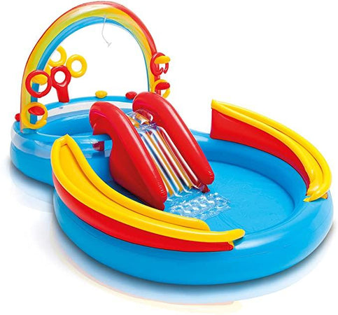 Piscina gonfiabile "Arcobaleno" con spruzzo per bambini 297 x 193 cm Giochi e giocattoli/Sport e giochi all'aperto/Giochi aquatici e piscine per bambini/Piscinette per bambini La Zappa - Altamura, Commerciovirtuoso.it