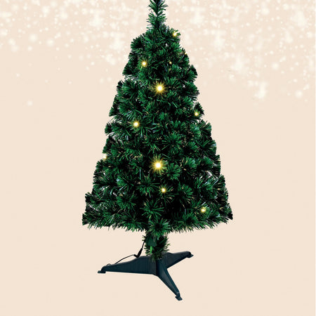 Albero di Natale in PVC con fibre ottiche e led a luce calda "flashing" puntale a stella Casa e cucina/Decorazioni per interni/Addobbi e decorazioni per ricorrenze/Decorazioni natalizie/Alberi di natale artificiali MagiediNatale.it - Altamura, Commerciovirtuoso.it