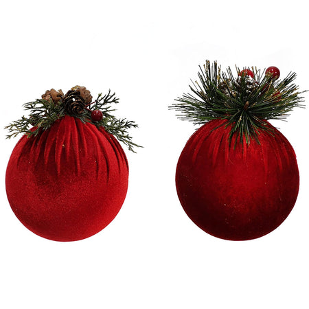 Pallina in stoffa "Rosso con glitter" per albero di Natale elegante e moderno Casa e cucina/Decorazioni per interni/Addobbi e decorazioni per ricorrenze/Decorazioni natalizie/Addobbi e decorazioni/Palle e palline MagiediNatale.it - Altamura, Commerciovirtuoso.it