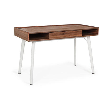 Scrivania con 1 cassetto e gambe in acciaio bianco "Juliette" per ufficio e cameretta 120 cm Casa e cucina/Arredamento/Studio/Scrivanie e postazioni di lavoro/Scrivanie Decor Space - Altamura, Commerciovirtuoso.it