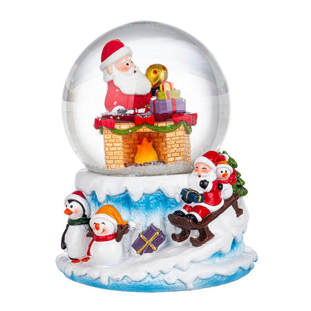 Sfera "Woodley" babbo con carillon in vetro e poliresina decorazione natalizia Casa e cucina/Decorazioni per interni/Addobbi e decorazioni per ricorrenze/Decorazioni natalizie/Neve artificiale MagiediNatale.it - Altamura, Commerciovirtuoso.it