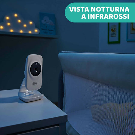Chicco Baby Monitor Video Deluxe, Videocamera Per Neonati E Bambini Con Schermo A Colori Lcd 4.3", Portata 220 M, 27 x 24 x 10 cm; 550 grammi