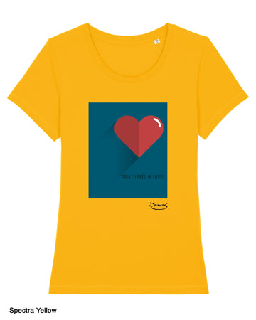 T-shirt da Donna con stampa "Oggi mi sento innamorata - Today I feel in love" Maglia a Maniche Corte DREAMERS Brand Moda/Donna/Abbigliamento/T-shirt top e bluse/T-shirt Dreamers Abbigliamento - Potenza, Commerciovirtuoso.it
