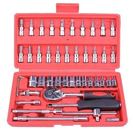 SET KIT 46 PEZZI CHIAVI A BUSSOLA CON CRICCHETTO 1/4" CACCIAVITE ESAGONALE TUBO Fai da te/Utensili elettrici e a mano/Utensili a mano/Cacciaviti/Set cacciaviti Trade Shop italia - Napoli, Commerciovirtuoso.it